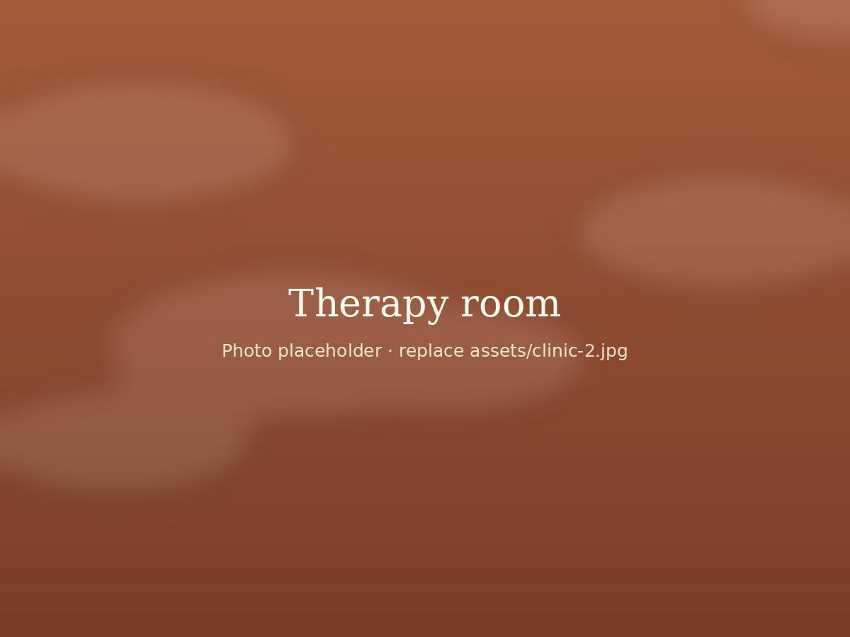 Panchakarma therapy room with a wooden droni table